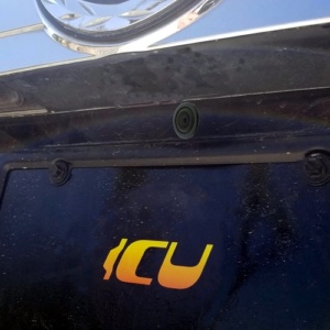 After-market Backup Camera - Installed on the trunk of a vehicle