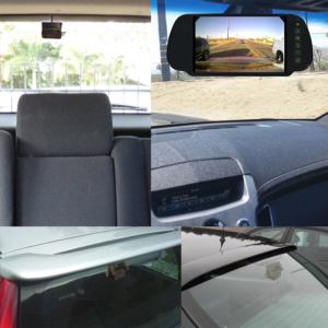 Window mounted rear view car camera