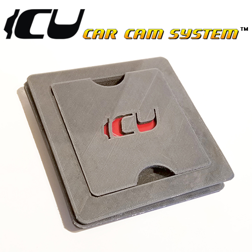 The ICU Trap Door for the ICU Car Camera can be added to your vehicle roof liner right under the ICU Car Camera® to give you ease and fast access to the mounting hardware.