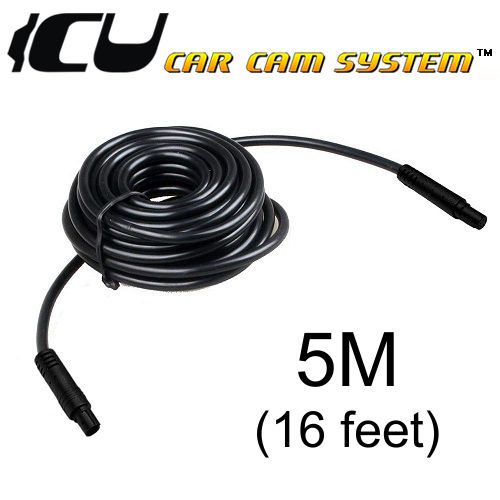5 meter length (16 ft.) Camera Extension Cable for the ICU Car Cam System