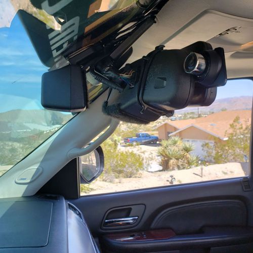 Cylon ICU Car Cam System™ Sticky Mount with built-in Dash Cam DVR Mirror  Monitor