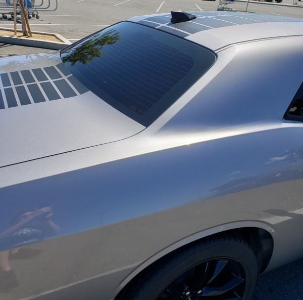 Dodge Challenger with a Phantom ICU Car Camera rear view camera installed